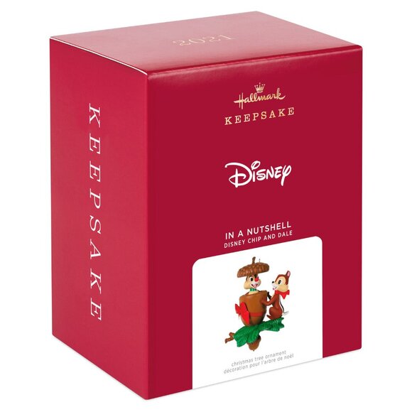 New! Disney Chip & Dale Chipmunks Hallmark Keepsake Ornament 2021 In A Nutshell - Picture 1 of 5